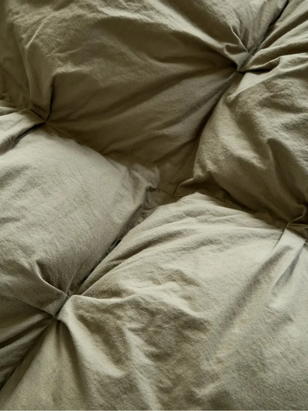 Quince Cotton Pintuck Comforter Twin Dusty Olive